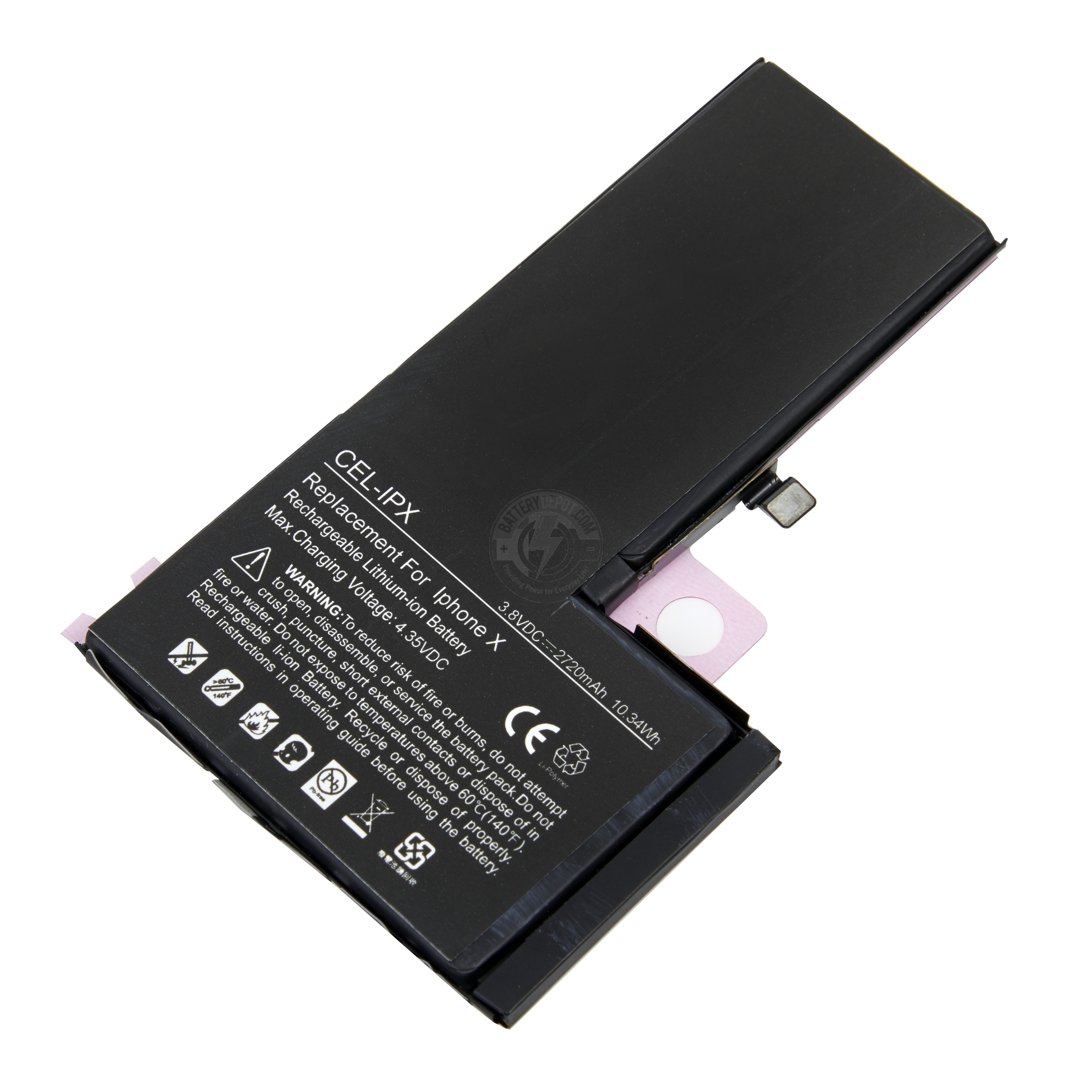 Cell phone battery for Apple iPhone X