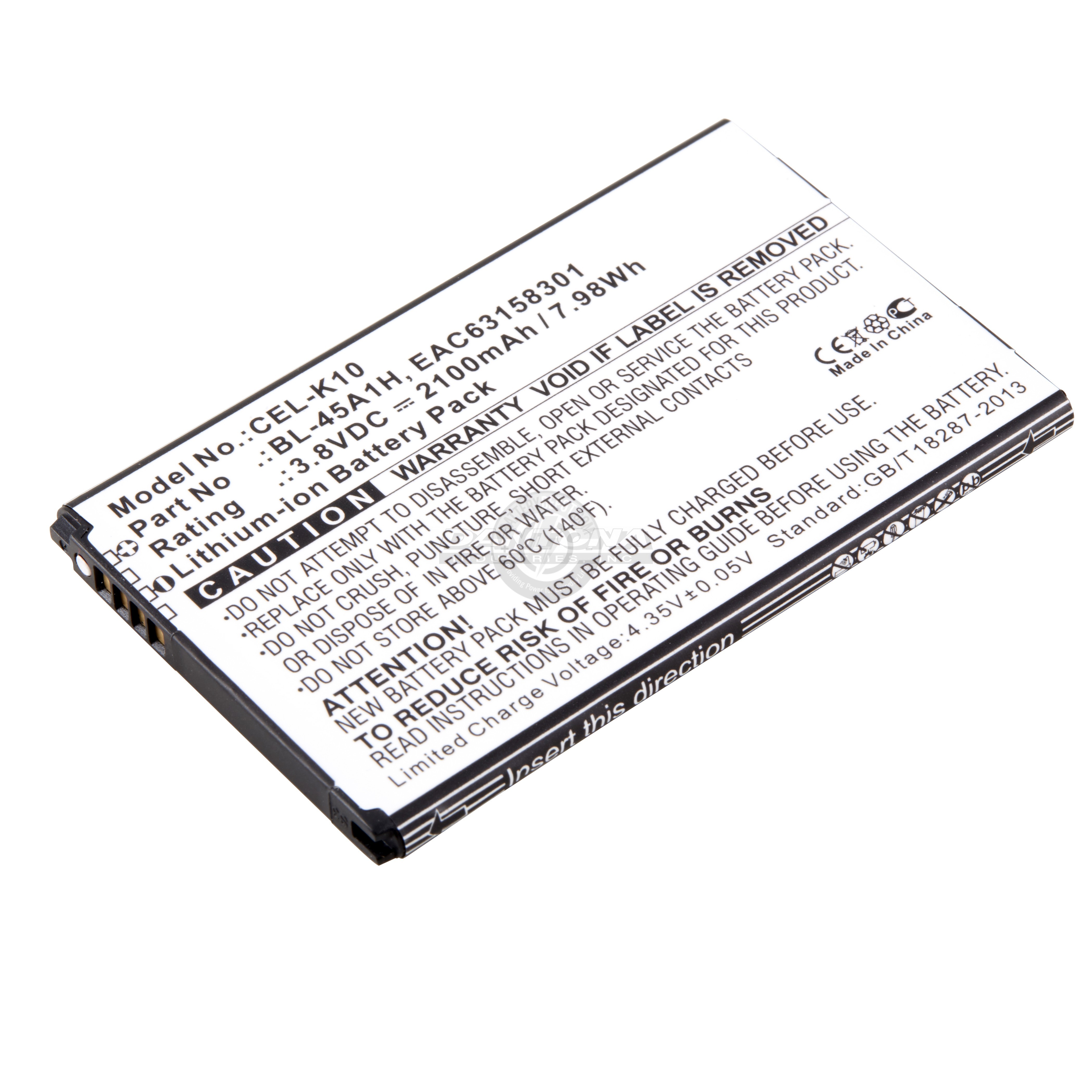 Cell Phone Battery for LG BL-45A1H