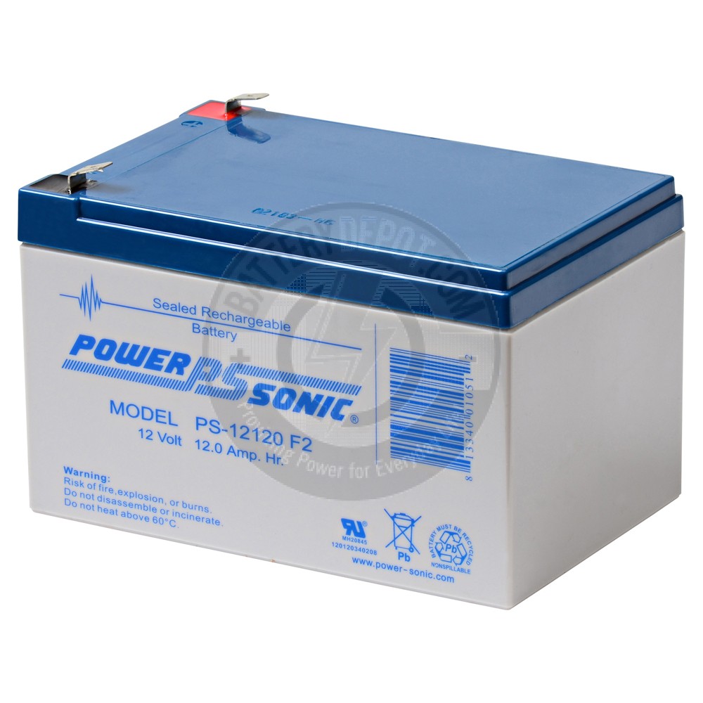 Powersonic 12v 12Ah Sealed Lead Acid Battery with F2 Terminals