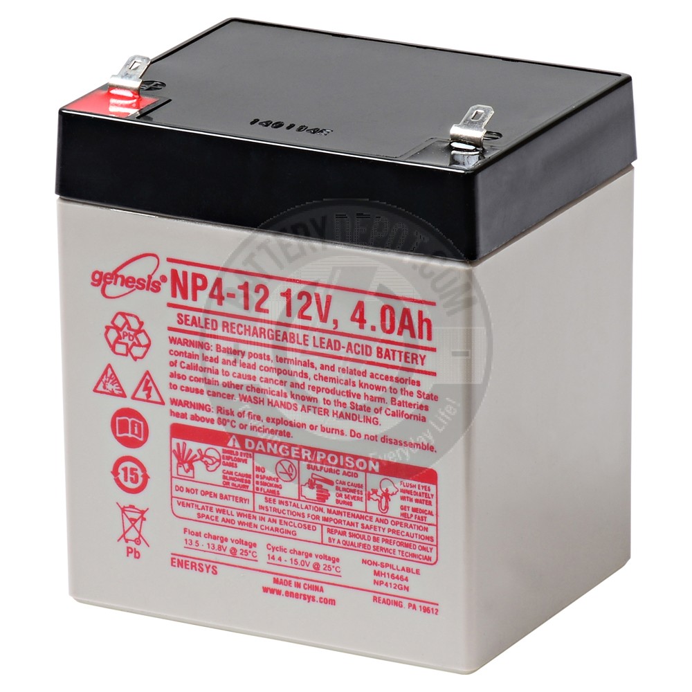 12v 4Ah Sealed Lead Acid Battery with F1 Terminals