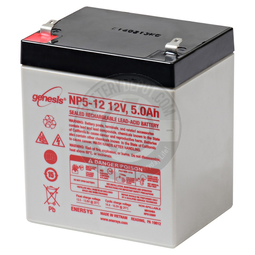 12v 5Ah Sealed Lead Acid Battery with F1 Terminals