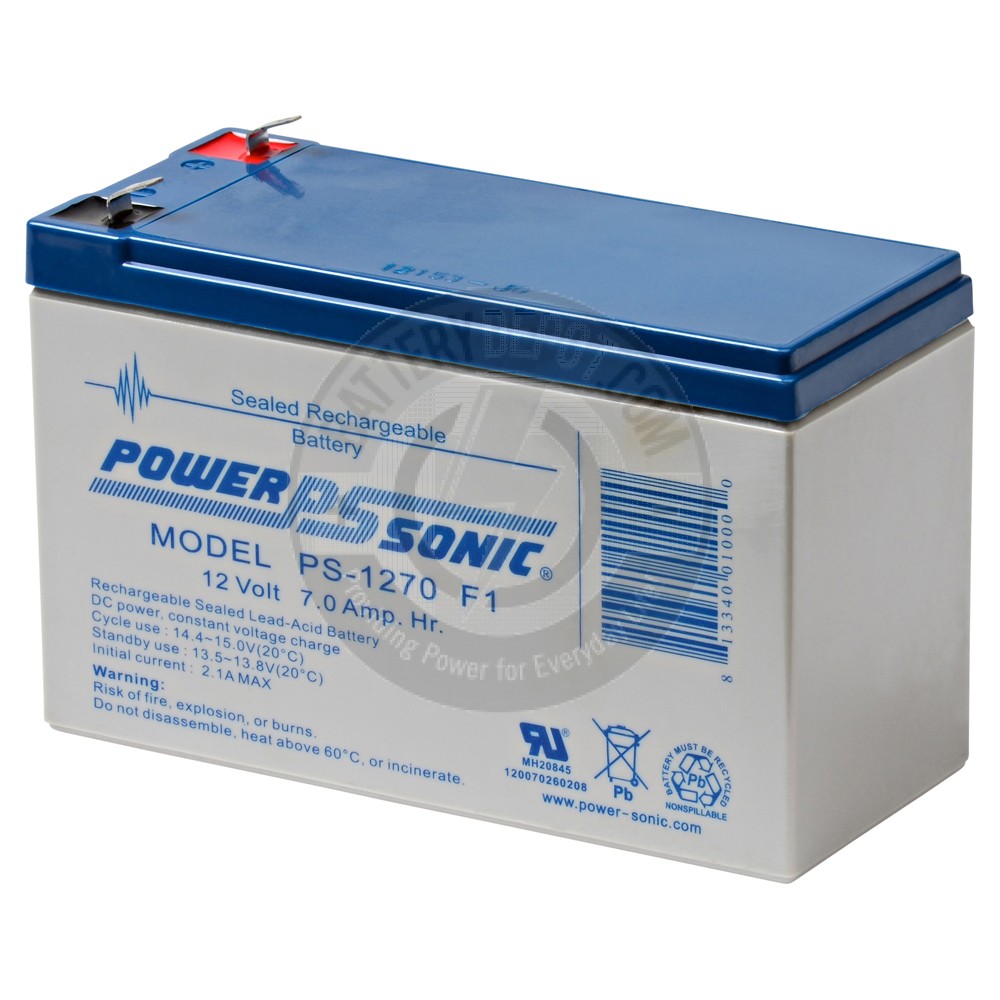 Powersonic 12v 7Ah Sealed Lead Acid Battery with F1 Terminals
