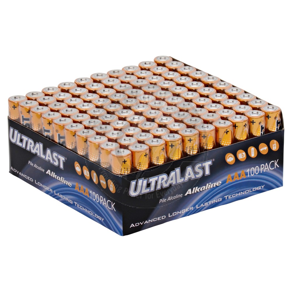 UltraLast AAA battery, 100 pack