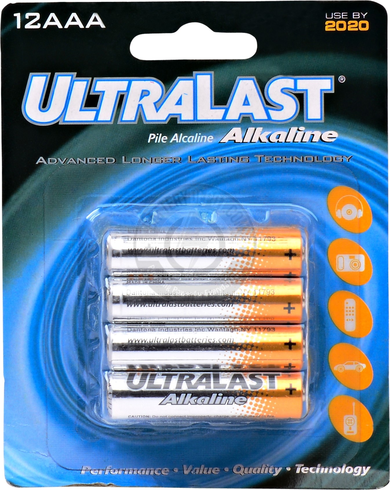 UltraLast AAA battery, 12 pack