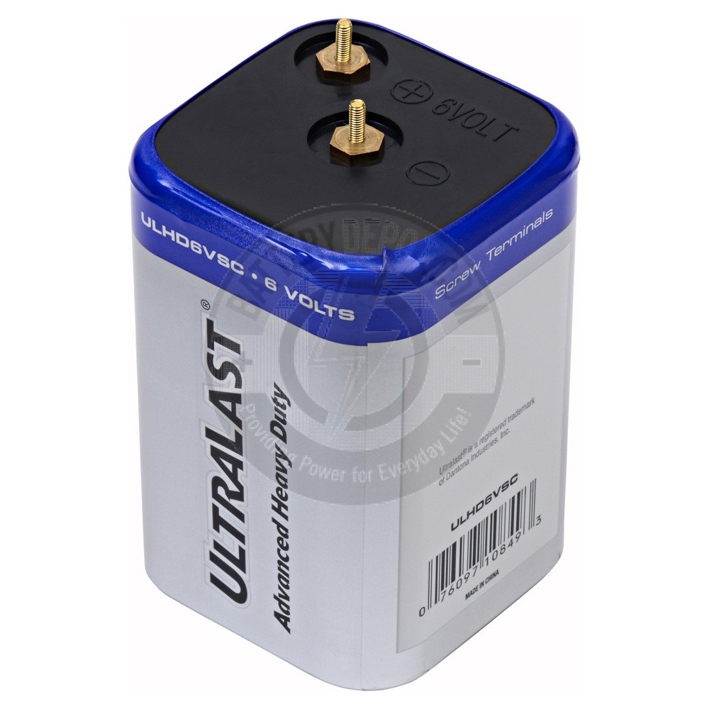 UltraLast heavy duty 6v screw top lantern battery