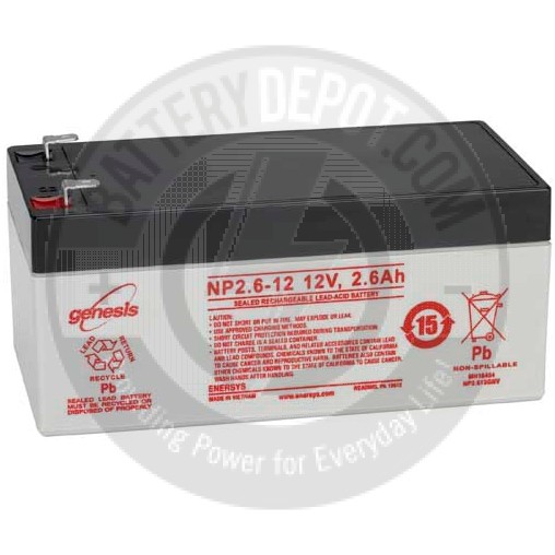 12v 2.6Ah Sealed Lead Acid Battery with F1 Terminals