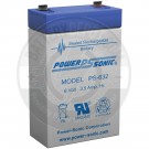 Powersonic 6v 2.8Ah Sealed Lead Acid Battery with F1 Terminals